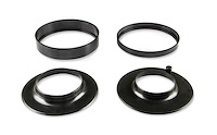 Adapts 5-1/8" Air Cleaner to 3" or 2-5/8" Carb Necks 2-Spacers for up to 1-1/2" Height