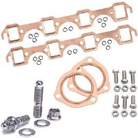 Copper Exhaust and Collector Gaskets with Stainless Steel Header Stud Kit SB-Ford
