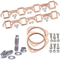 Copper Exhaust and Collector Gaskets with Stainless Steel Header Stud Kit SB-Ford