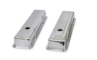 Chrome Valve Covers for 1960-1986 Chevy 262-400 Small Block [Dual Cap Holes, Baffled]