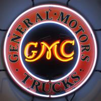 GMC Trucks Neon Sign With Backing