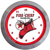 Texaco Fire Chief Gasoline Neon Clock