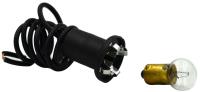 Replacement Push-In Light Socket and Clear Light Bulb, Single Wire