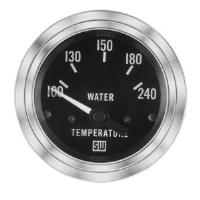 Deluxe-Series Water Temperature Gauge, 2-1/16 in. Diameter, Electrical - Black Facedial