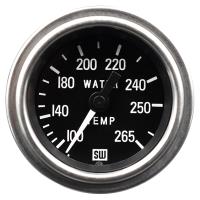 Deluxe Series Mechanical Water Temperature Gauge, 100-265 Deg F, 2-1/16 in., 120 in. Tube