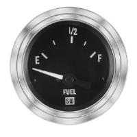 Deluxe-Series Fuel Level Gauge, 2-1/16 in. Diameter, Electrical - Black Facedial