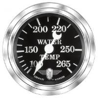 Wings-Series Water Temperature Gauge, 2-1/16 in. Diameter, Mechanical - Black Facedial
