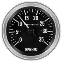 Deluxe-Series Tachometer Gauge, 3-3/8 in. Diameter, Electrical - Black Facedial