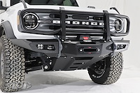 AFG2104 Black Ops Front Bumper Full Grill Guard Fits Select Ford Bronco [Bare Steel]