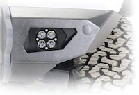 AFL2014 Black Ops LOD Radiant Pro Front Fog Light Bezel Fits Select Ford Bronco; Jeep Wrangler JK/JL/Gladiator JT [Bare Steel]