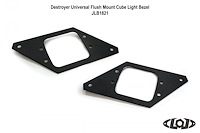 JLB1820 Destroyer Rear Light Bezel, Flush Mount Cube Lights Jeep Wrangler JL/JK/TJ/LJ/YJ/Gladiator JT; Ford Bronco [Bare]