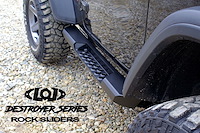 JRS1812 Destroyer 2-Door Rocksliders Fits Select Jeep Wrangler JL [Black Powder Coated]