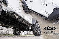 JRS1840 Signature-Series Frame Mounted 4-Door Rocksliders Fits Select Jeep Wrangler JL [Bare Steel]