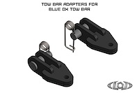 JTB0720 Tow Bar Adapters Fits Select Ford Bronco/Jeep Wrangler JL/JK/TJ/LJ/YJ/Gladiator JT [Black Powder Coat]