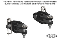 JTB0740 Tow Bar Adapters Fits Select Ford Bronco/Jeep Wrangler JL/JK/TJ/LJ/YJ/Gladiator JT [Black Powder Coat]