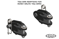 JTB0750 Tow Bar Adapters Fits Select Ford Bronco/Jeep Wrangler JL/JK/TJ/LJ/YJ/Gladiator JT [Black Powder Coat]