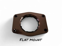 RWS-FLAT-MNT Billet Flat-Panel Combo Switch Mount [Black Anodized, 3/4 in. Hazard Hole]