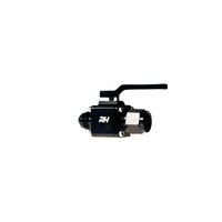 Shut-Off Valve [4676 Series, -8 AN Male Threads Inlet to -8 AN Female Threads Outlet, Black]