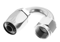 Hose End [6000 Series, -6 AN Hose to -6 AN Female Threads, 180 Degree, Clearcoat]