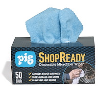 WIP444-BL PIG ShopReady Disposable Microfiber Wipers Pop-Up [Blue]