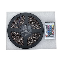 RS-16FT-5050-RGB 16 ft. 20-Color RGB Multi-Color 5050 LED Custom Tape Strip, w/ Remote, Includes 3M Adhesive Backing, IP66