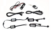 RS04RGB ColorADAPT 4-Piece Light 6SMD POD RGB Multi-Color Accent Kit, w/ Remote Control