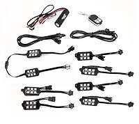 RS08RGB ColorADAPT 8-Piece Light 6SMD POD RGB Multi-Color Accent Kit, w/ Remote Control