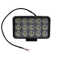 RS6IQ60W 6 x 3.75 in. 60W - Rectangle IQ-Series Auxiliary LED Flood Beam Light, Industrial-Grade Quadruplex Optical System