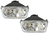 RS-7012B 4 x 6 in. Diamond Cut Rectangle HeadLight Conversion Lens, Pair