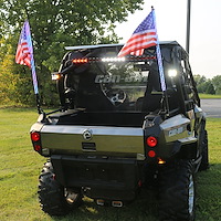 RS8195FTBT 5-Foot Long ColorSMART Chasing RGB Multi-Color Whip, w/ over 150+ Patterns, Bluetooth Controlled & American Flag