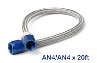 Stainless Steel Braided Nitrous Hose -4AN | -4AN