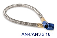 Stainless Steel Braided Nitrous Hose -3AN | -4AN