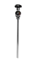 Super Hi-Flo Nitrous Bottle Valve with Black Gauge & Siphon Tube [10 lb. Bottles]
