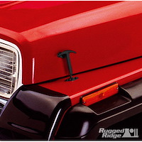 Hood Catch Kit for Select 1945-1995 Jeep Models [Black]