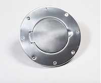 Polished Aluminum Gas Cap Door for 1997-2006 Jeep Wrangler TJ