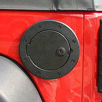 Locking Aluminum Gas Cap Door for 2007-2018 Jeep Wrangler JK