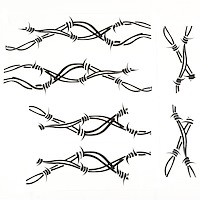 SIDE DECALS PAIR BARBED