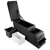 Ultimate Locking Console for 1976-1986 Jeep CJ7, CJ8 and 1987-1995 Jeep YJ Wrangler [Black Vinyl]