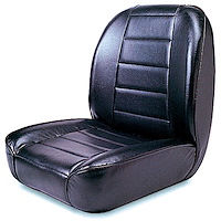 Low-Back Front Seat for 1955-1995 Jeep CJ/Scrambler/Wrangler, Black Vinyl
