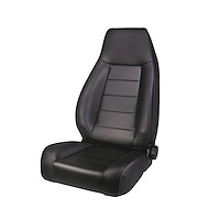 13402.15 Front High-Back Recliner Seat Fits Select 1976-2002 Jeep CJ's, Wrangler YJ & TJ Models [Black Denim]