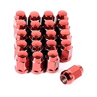 Wheel Lug Nuts, Set of 20 [1/2 in.-20, Red]