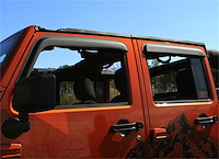 REAR WINDOW VISORS  BLACK