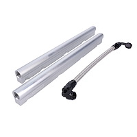 81010CA Fuel Rails, TSP Velocity Billet w/ Mid Pipe, OEM Style LS, Clear Anodized