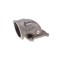 81141 Cast Aluminum Throttle Body Elbow, GM LS-Style 4-Bolt 105 mm to 4150 Flange [Satin]