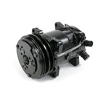 HC5001BK A/C Compressor, Sanden 508 R134, V-Belt, Chrome w/ Black Clutch