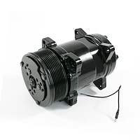 HC5002BK A/C Compressor, Sanden 508 R134, Serpentine Belt, Chrome w/ Black Clutch