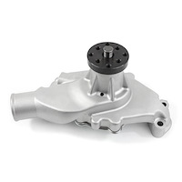 HC8011BK Mechanical Water Pump, Aluminum, Black, Chevrolet Small Block Short Neck