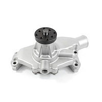 HC8013 Mechanical Water Pump, Aluminum, Satin, Chevrolet SB Short Neck, Reverse