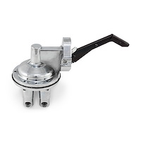 JM1005C Mechanical Fuel Pump, Two Valve 80 GPH 8 PSI, Chrysler SB (273-360), Chrome