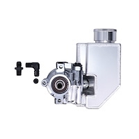JM2021C Power Steering Pump, GM Type 2, Saginaw TC, Fabricated Reservoir, Chrome